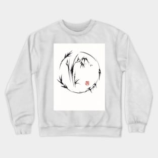 Aureole - enso brush pen painting Crewneck Sweatshirt